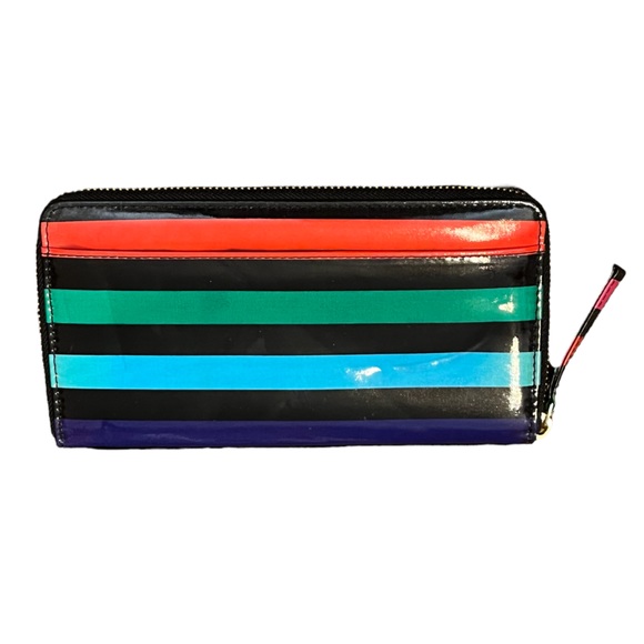 Kate Spade Neda Daycation Multi Party Stripe Zip Around Wallet - Picture 2 of 11